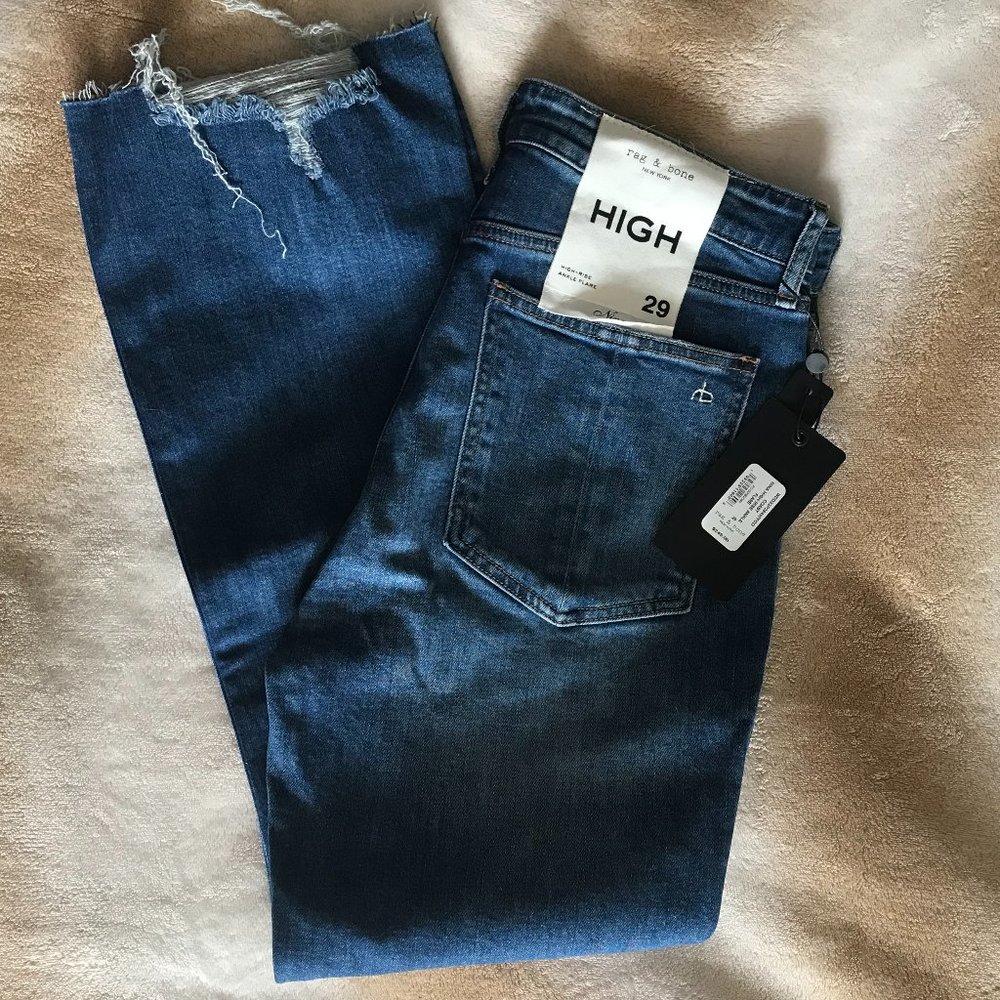 NWT - Rag & Bone Nina high rise ankle flare - coast - 29